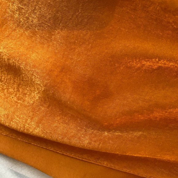 Cold Shoulder Velvet Orange Top + Flared Sleeves - Picture 6 of 6